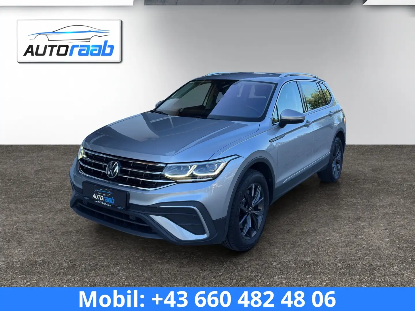 Volkswagen Tiguan Allspace 4Motion 2,0 TDI DSG *WSS-HZ*AHV*RFK*DIGITAL*LED* Silber - 1