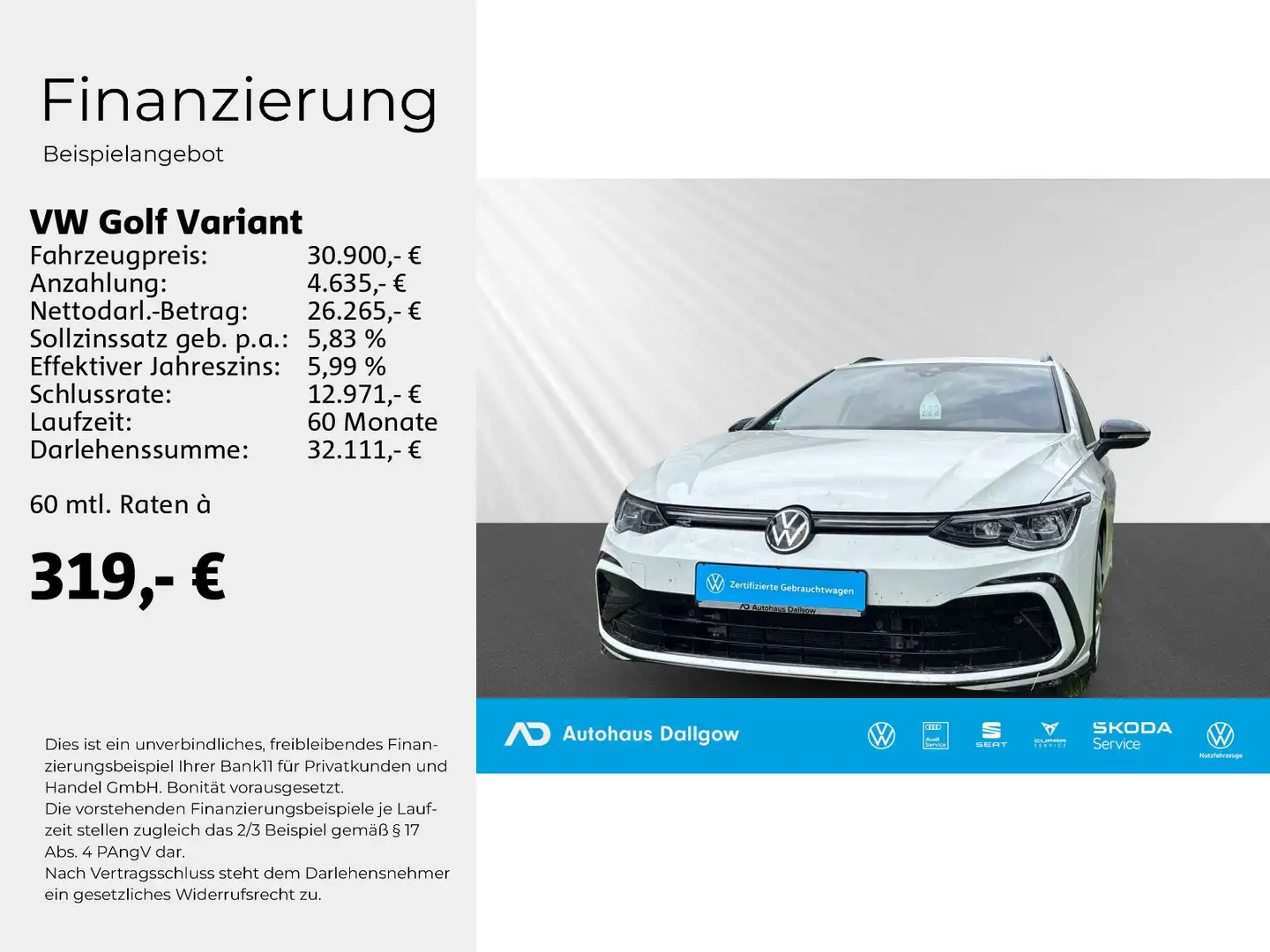 Volkswagen Golf Variant R-Line 1,5 l eTSI OPF 96 kW (130 PS Weiß - 2
