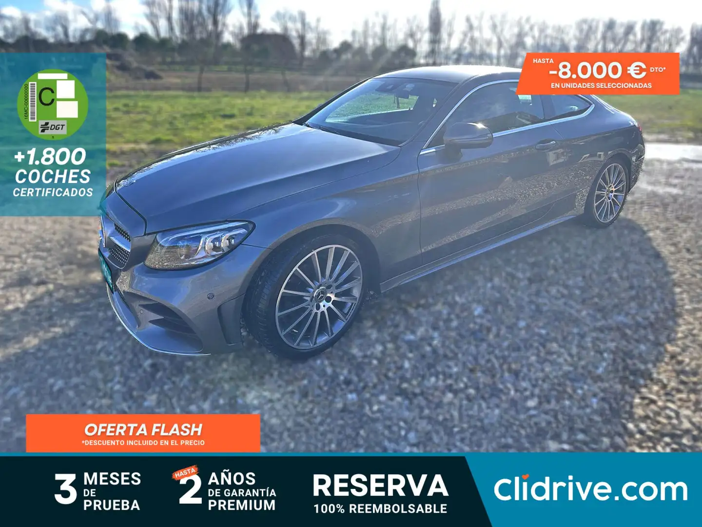 Mercedes-Benz C 220 Coupé d Gris - 1