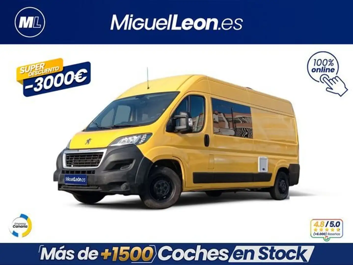 Peugeot Boxer 131CV 2.0 L3H2 CAMPERIZADA Amarillo - 1