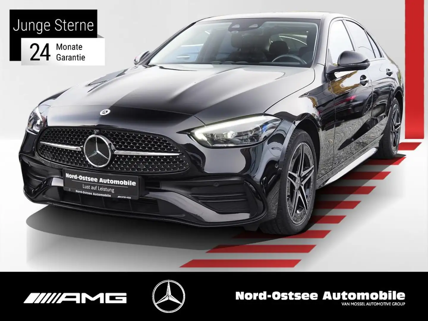 Mercedes-Benz C 300 e AMG PANO DISTRO HUD 360° AHK SHZ NIGHT Noir - 1