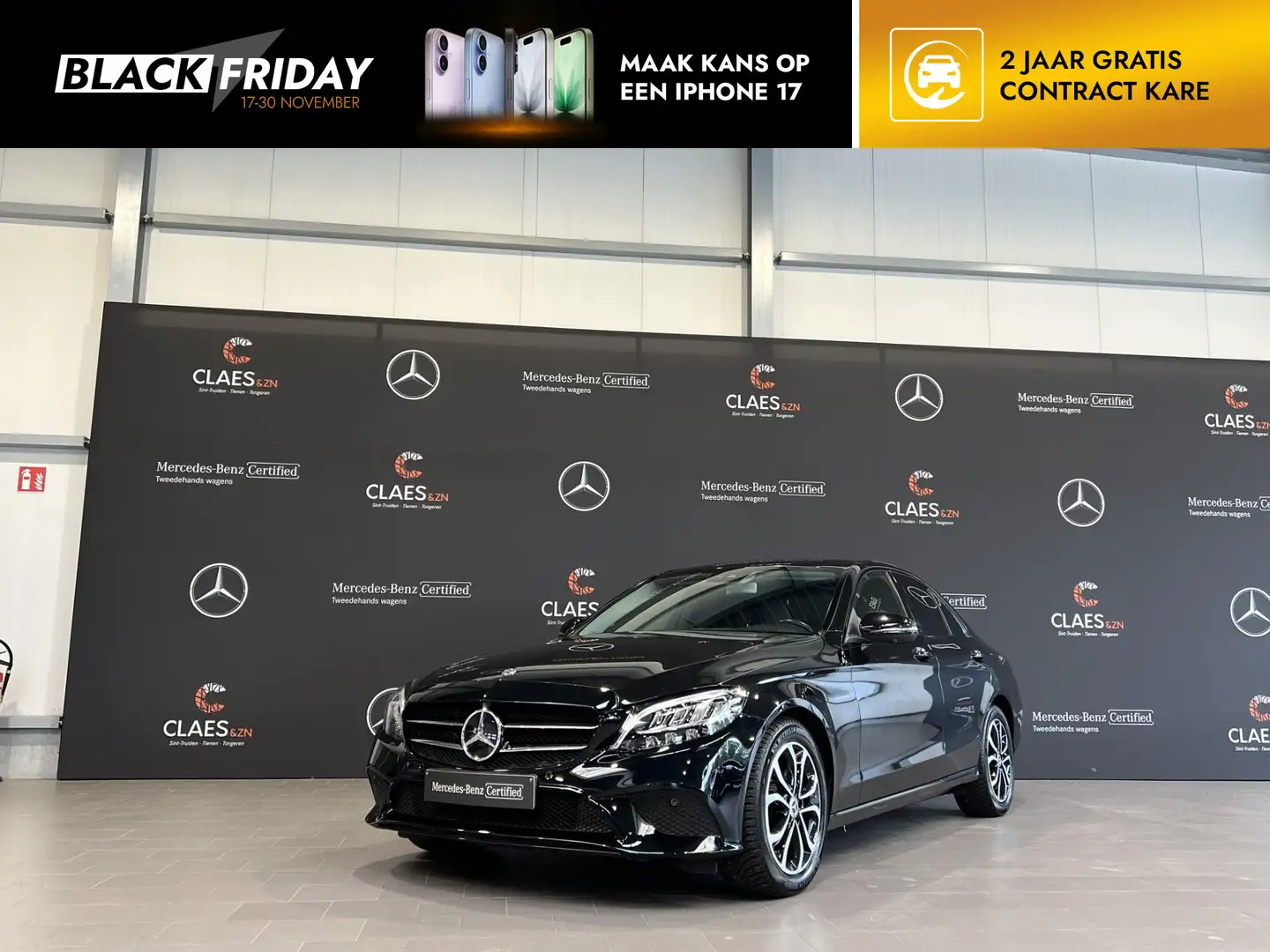 Mercedes-Benz C 180 180d Berline Dos 7446 Noir - 1