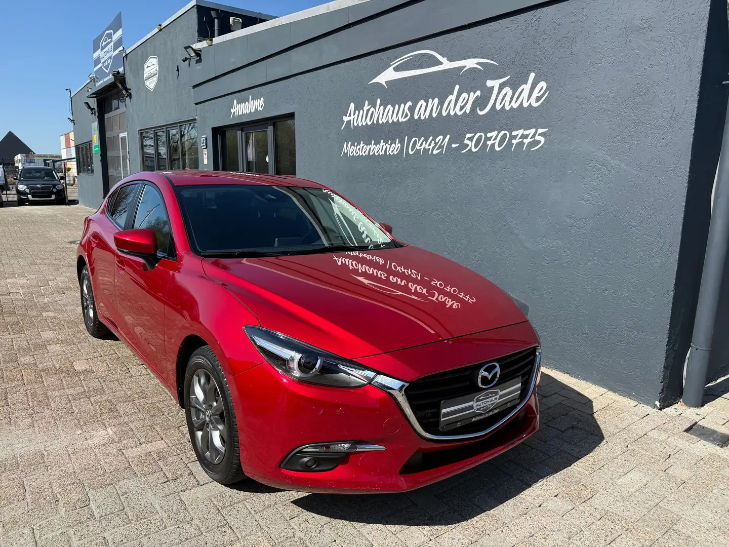 Mazda 3 Exclusive-Line*AUTOMATIK*Top Zustand*Navi* SH gepl Rot - 1