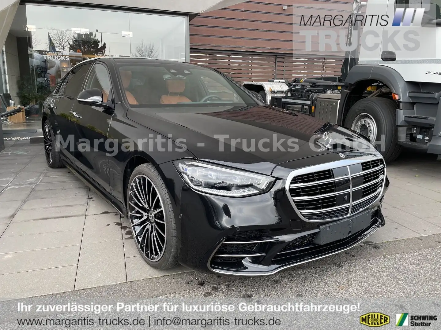 Mercedes-Benz S 400 S400d 4M Lang/AMG/360°/Burmester/HUD/Pano Zwart - 1