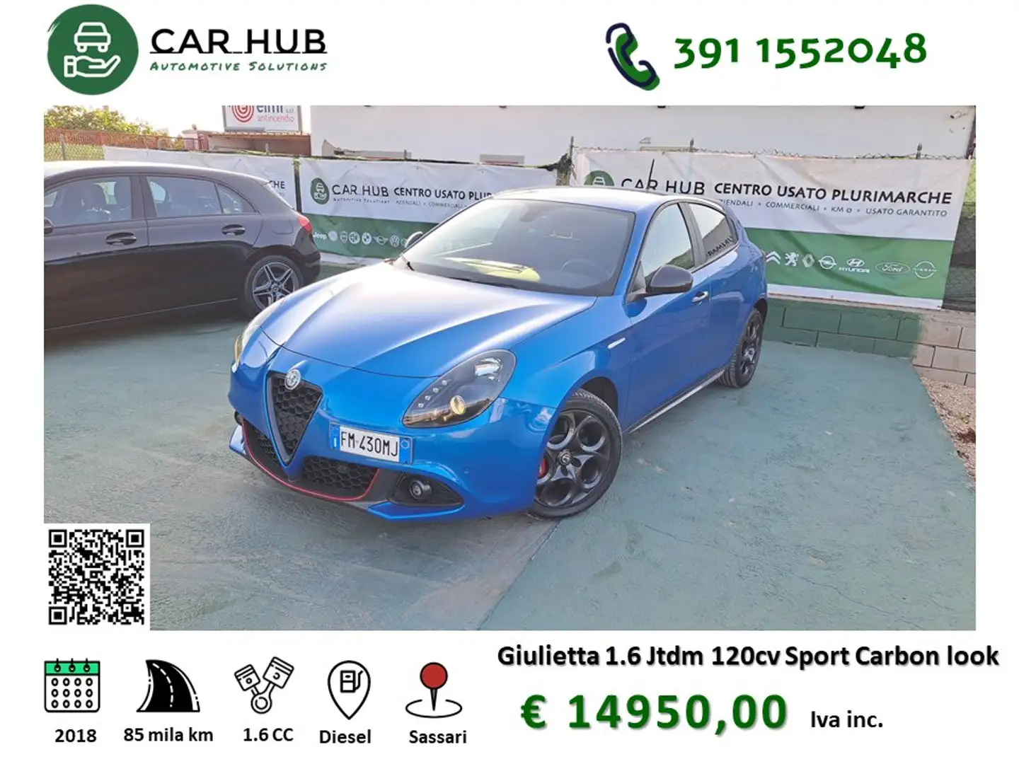 Alfa Romeo Giulietta 1.6 jtdm Sport 120cv Carbon Look Azul - 1