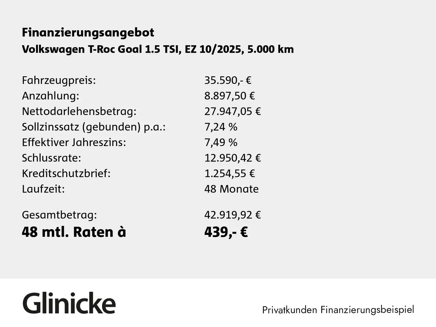 Volkswagen T-Roc GOAL 1.5 l TSI OPF 110 kW (150 PS) 7-Gang- Silber - 2