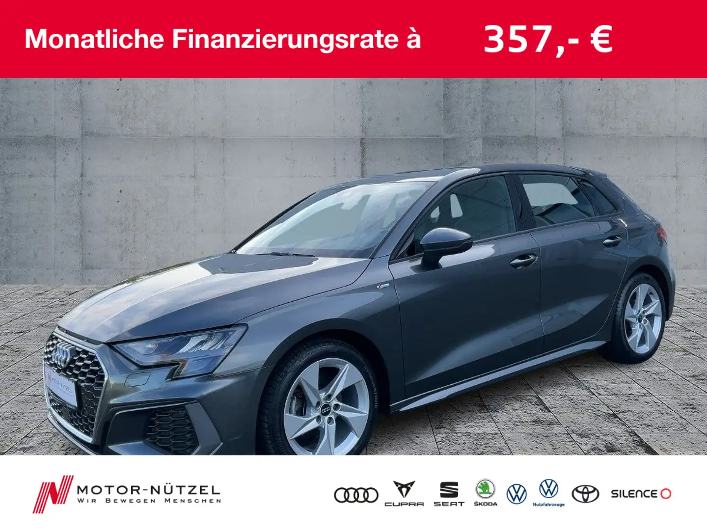 Audi A3 35 TDI S-TR S-LINE NAVI+PDC+GRA+SHZ Grau - 1