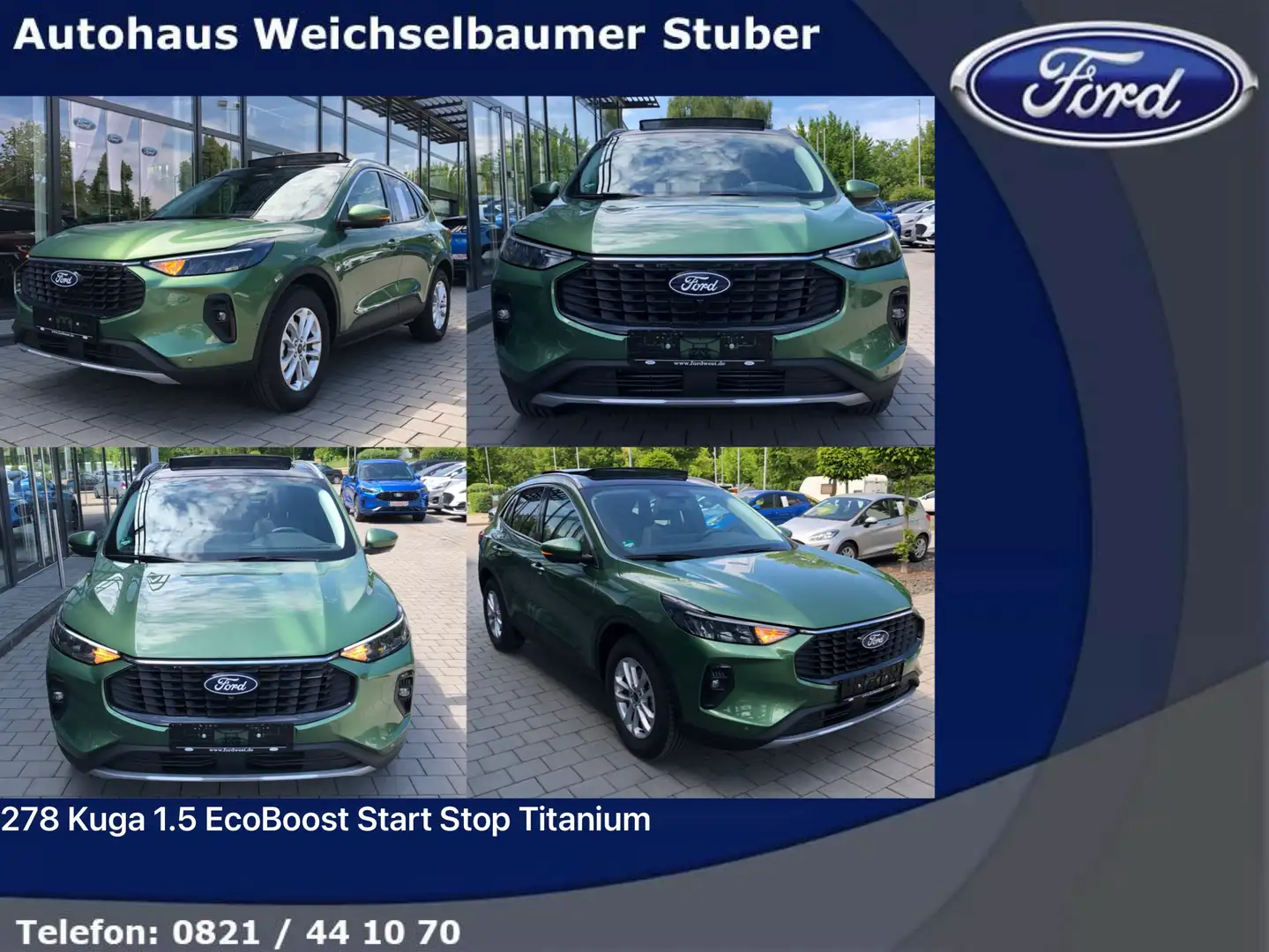 Ford Kuga 278 Kuga 1.5 EcoBoost Start Stop Titanium Groen - 1
