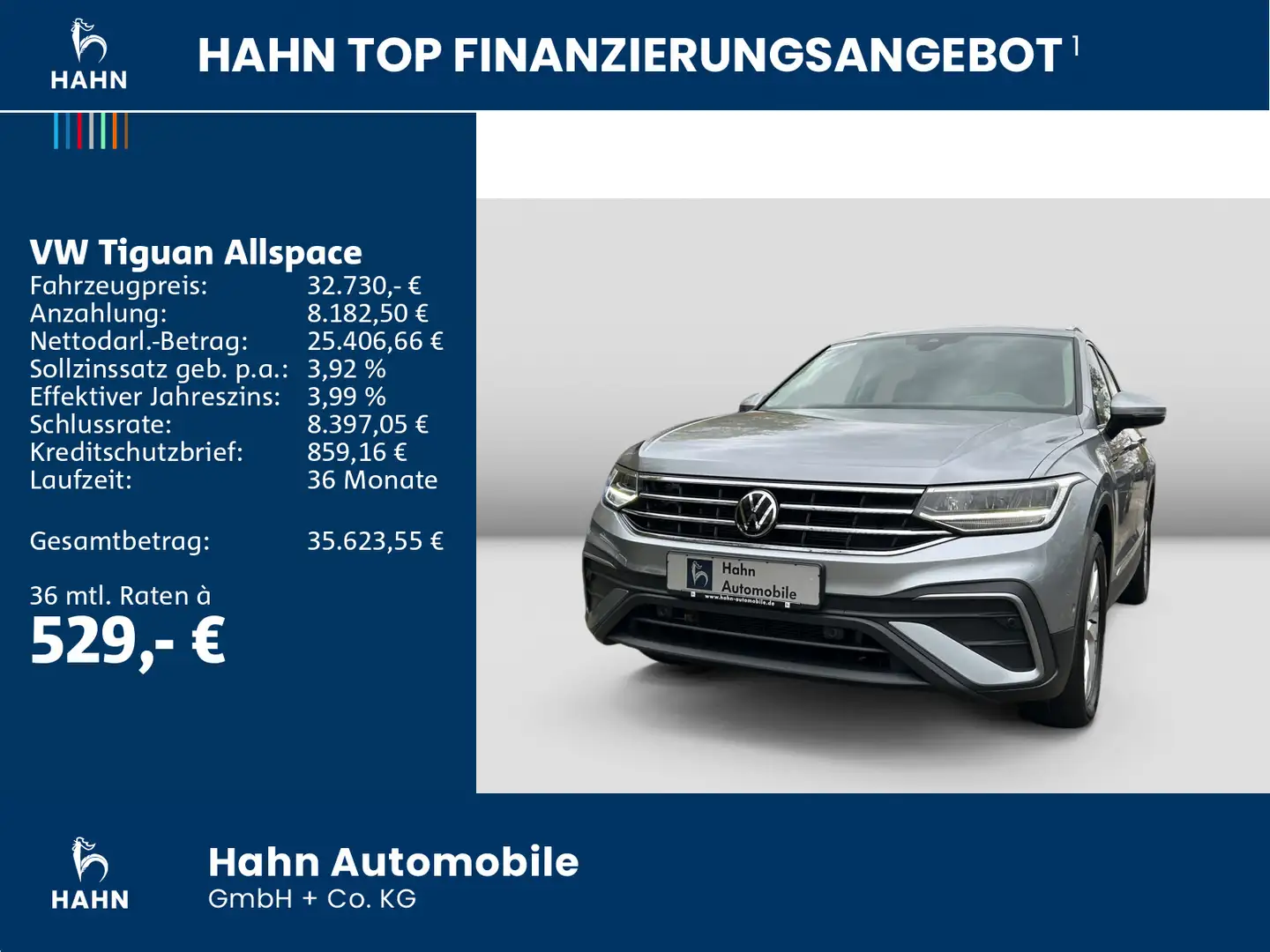 Volkswagen Tiguan Allspace 2.0TDI DSG 4Mo Life Navi AHK HUD Argent - 2