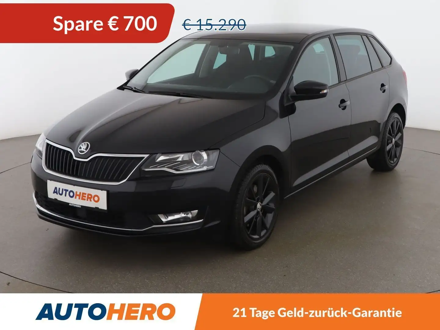Skoda Rapid/Spaceback 1.0 TSI Sport *CAM*BT*SHZ*PANO*TEMPO* Schwarz - 1