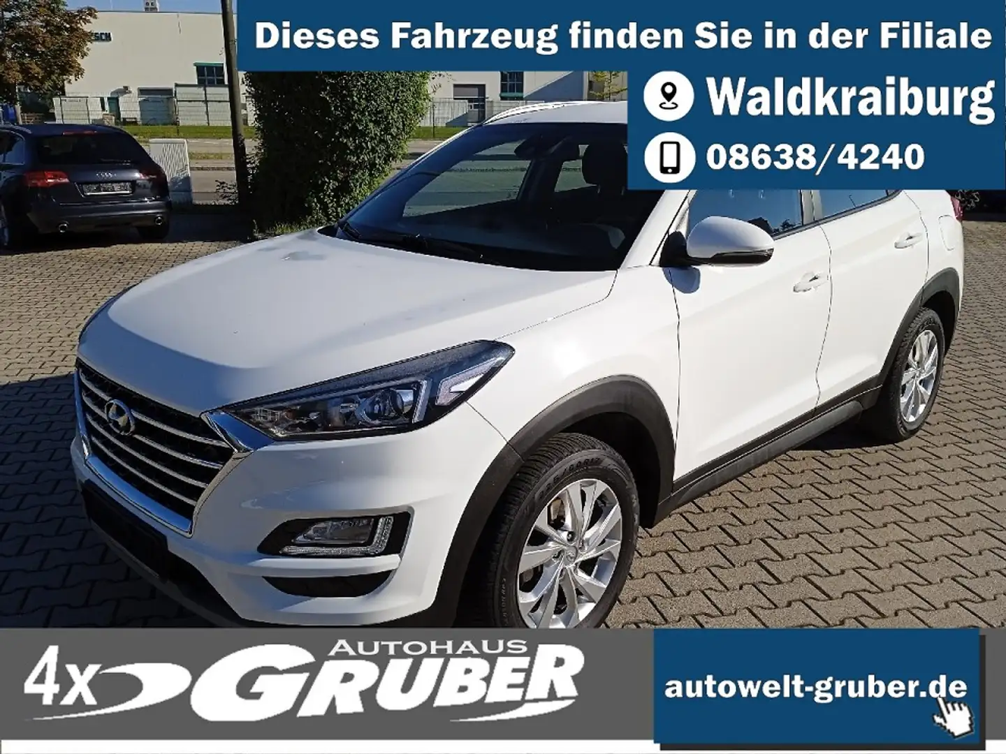Hyundai TUCSON CRDi DCT+Navi+Kamera+Klimaautomatik+Alu Biały - 1