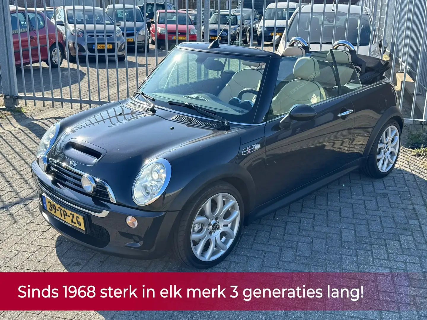MINI Cooper S Cabrio Mini 1.6 Chili 170PK! NL AUTO NAP! Navi prof l LSD Чорний - 1