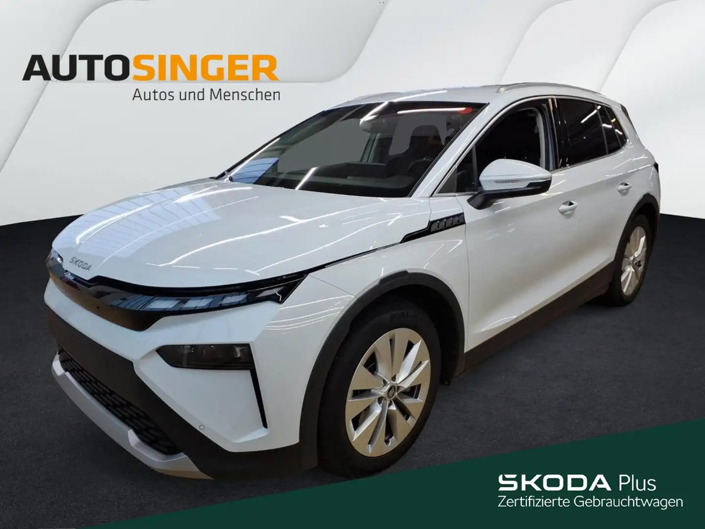 Skoda Elroq 85 *AHK*MATRIX*WÄRME*ACC*NAVI*SHZ*R-CAM* Blanc - 1