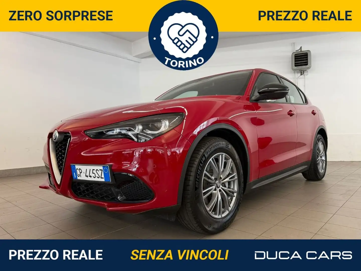 Alfa Romeo Stelvio 2.2 Turbodiesel 160 CV AT8 RWD Super Rosso - 1