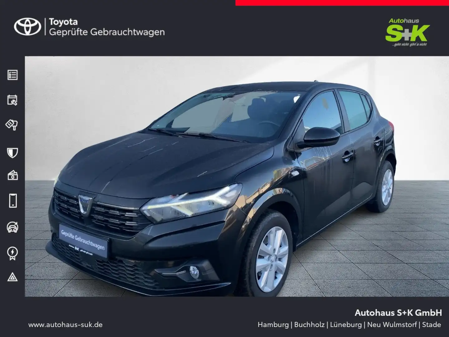 Dacia Sandero Comfort 1.0 TCe 100 LPG *AHK*SHZ*GJR*PDC* Schwarz - 1
