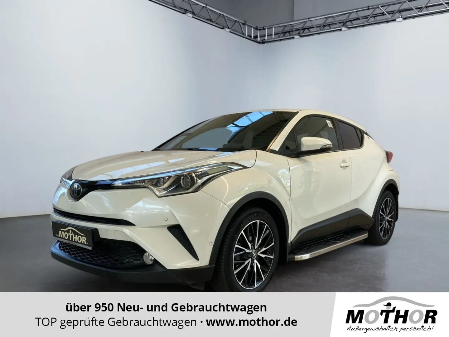 Toyota C-HR Lounge 1.2 Turbo FLA ACC ParkAss. SpurH LM Weiß - 1