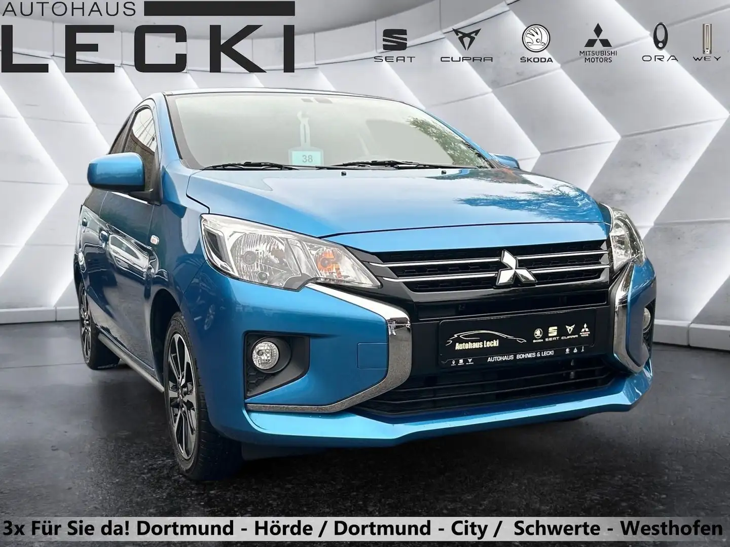 Mitsubishi Space Star 1.2 Select+ *KAMERA*SHZ*CARPLAY*DAB*WENIG KM* Blau - 1