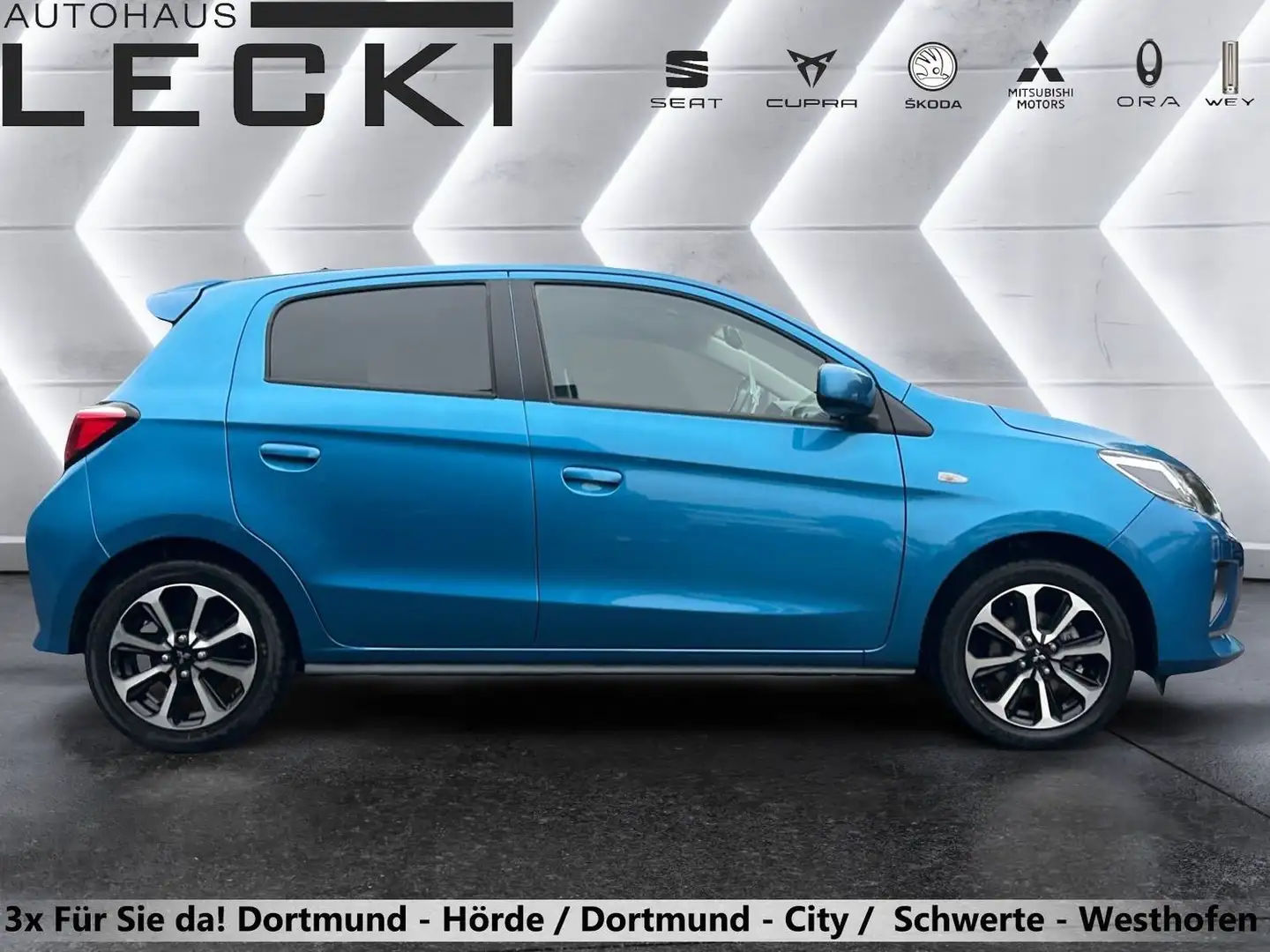 Mitsubishi Space Star 1.2 Select+ *KAMERA*SHZ*CARPLAY*DAB*WENIG KM* Blau - 2