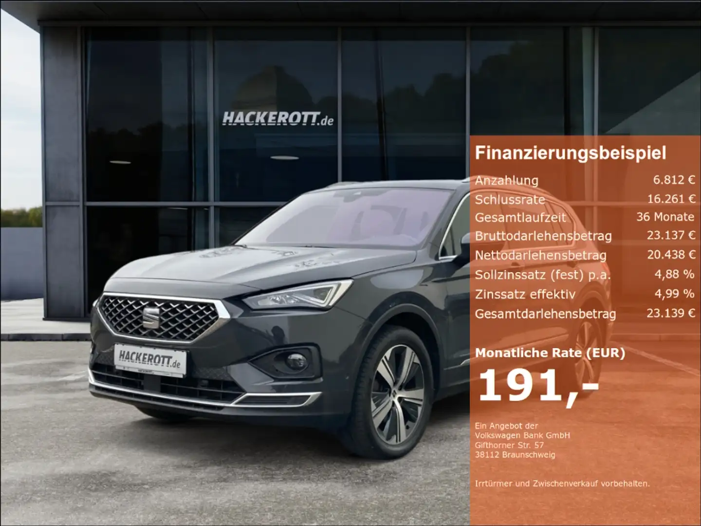 SEAT Tarraco XCELLENCE 1.5 TSI ACT 110 KW (150 PS) 6- 7 Sitzer Grau - 1