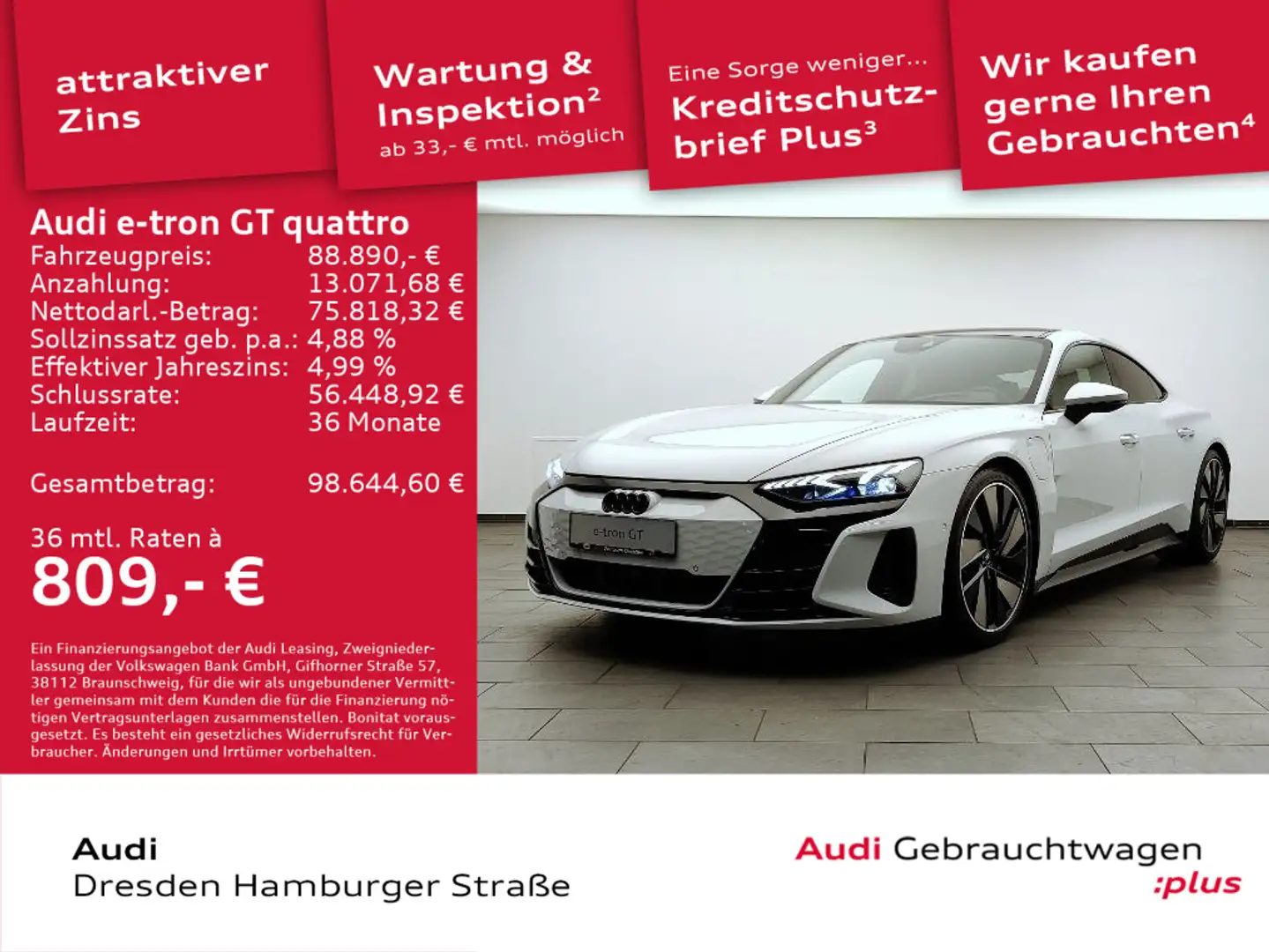 Audi e-tron GT e-tron GT Q. Matrix Leder Pano B&O Dynamik Plus Grau - 1