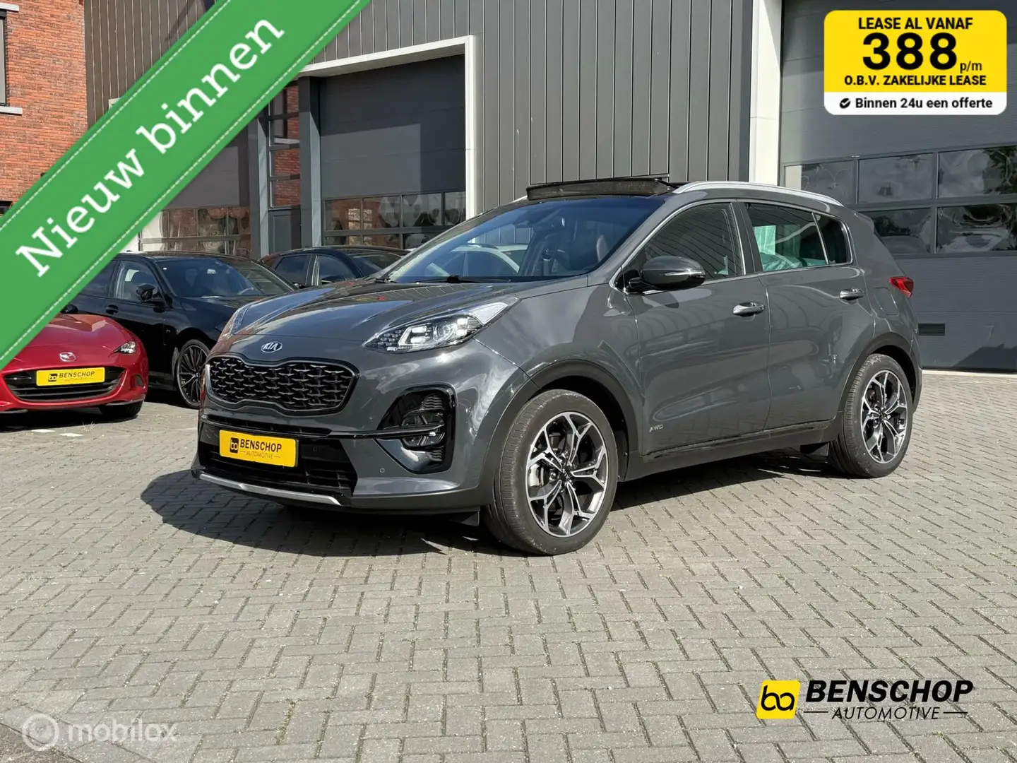 Kia Sportage 1.6 T-GDI 4WD GT-Line Panodak Leer Navi Camera Cru Grijs - 1