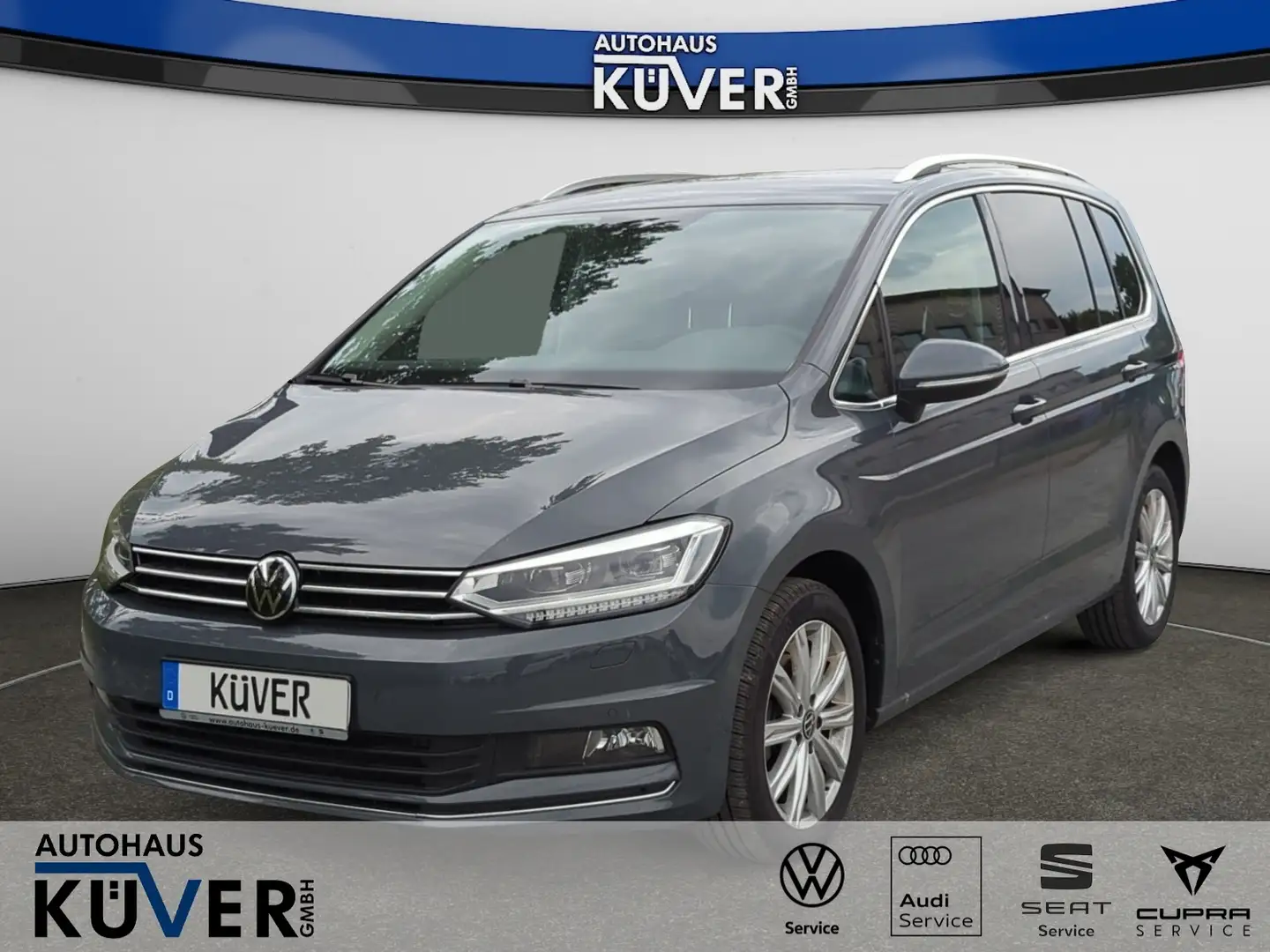 Volkswagen Touran Highline 1,5 TSI DSG Navi+ACC+LED+Shzg. Grau - 1