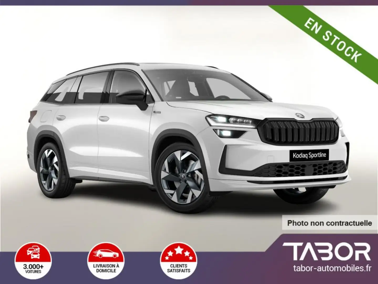 Skoda Kodiaq TDI 193 DSG 4x4 Sportl Pano 7PL Blanc - 1