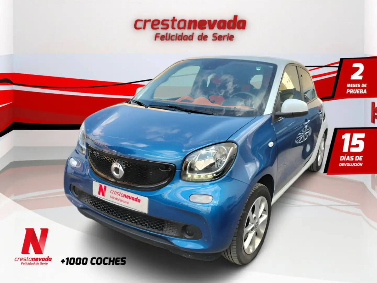 smart forFour 1.0 52kW 71CV SS PASSION Bleu - 1