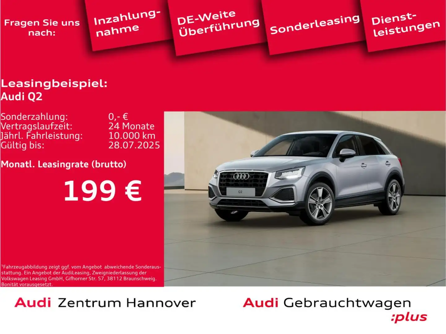 Audi Q2 30 TFSI advanced Standh. AHK NAvi virtual Silber - 1