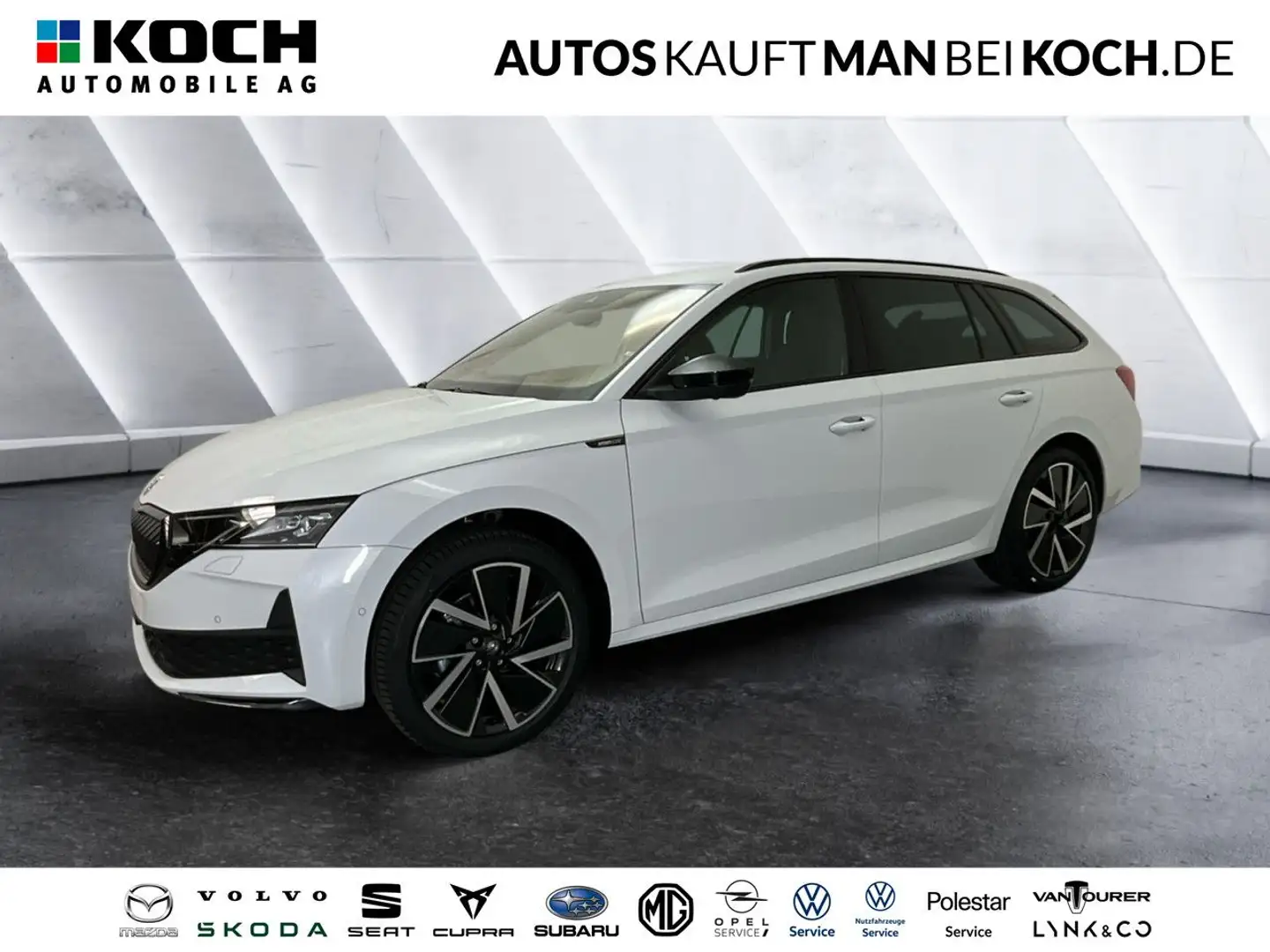 Skoda Octavia Combi 2.0 TDI DSG Sportline AHZV MATRIX Weiß - 1