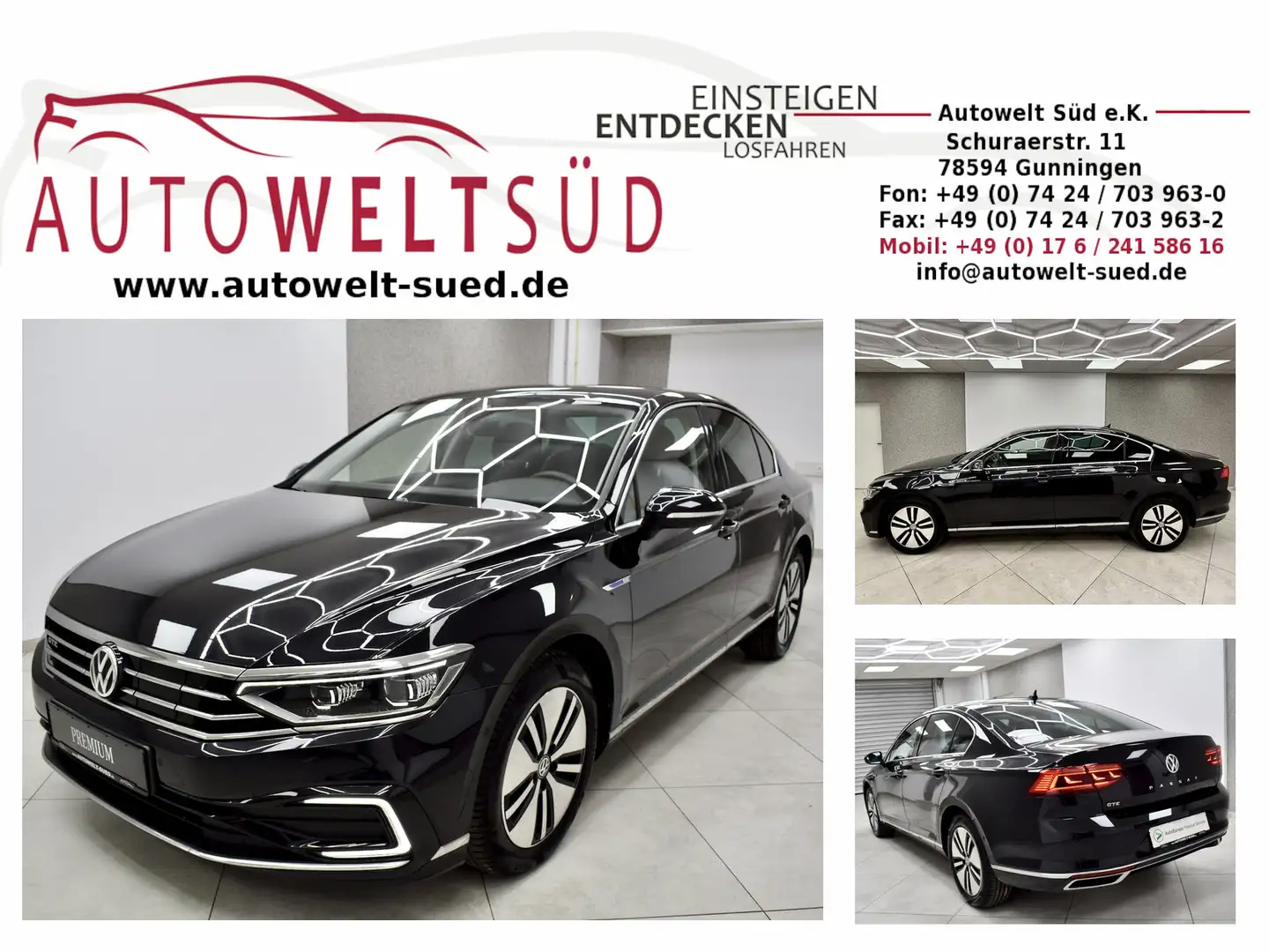 Volkswagen Passat GTE 1.4 Limousine RCam Navi ActInfo Matrix Schwarz - 1