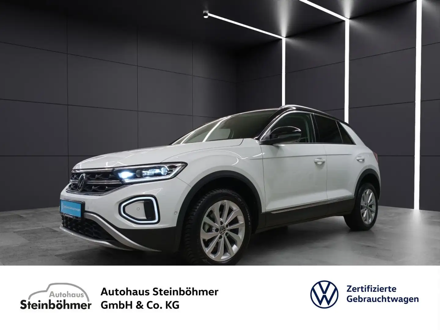 Volkswagen T-Roc Style 1.5TSI DSG Navi AHK LED ACC Bluetooth Bianco - 1