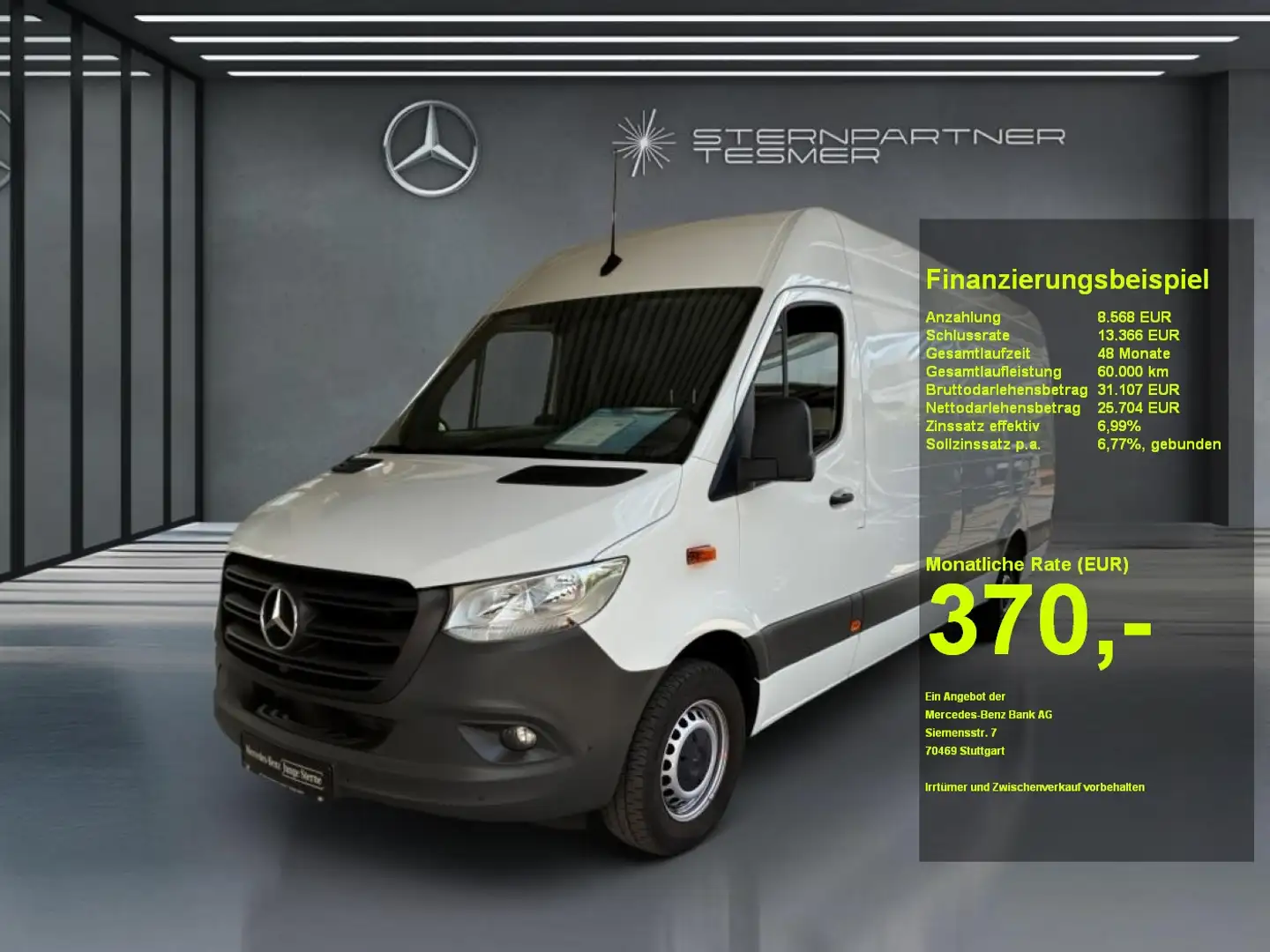 Mercedes-Benz Sprinter 315 CDI Maxi L3H2 +MBUX+360°+NAVI+DAB Weiß - 1