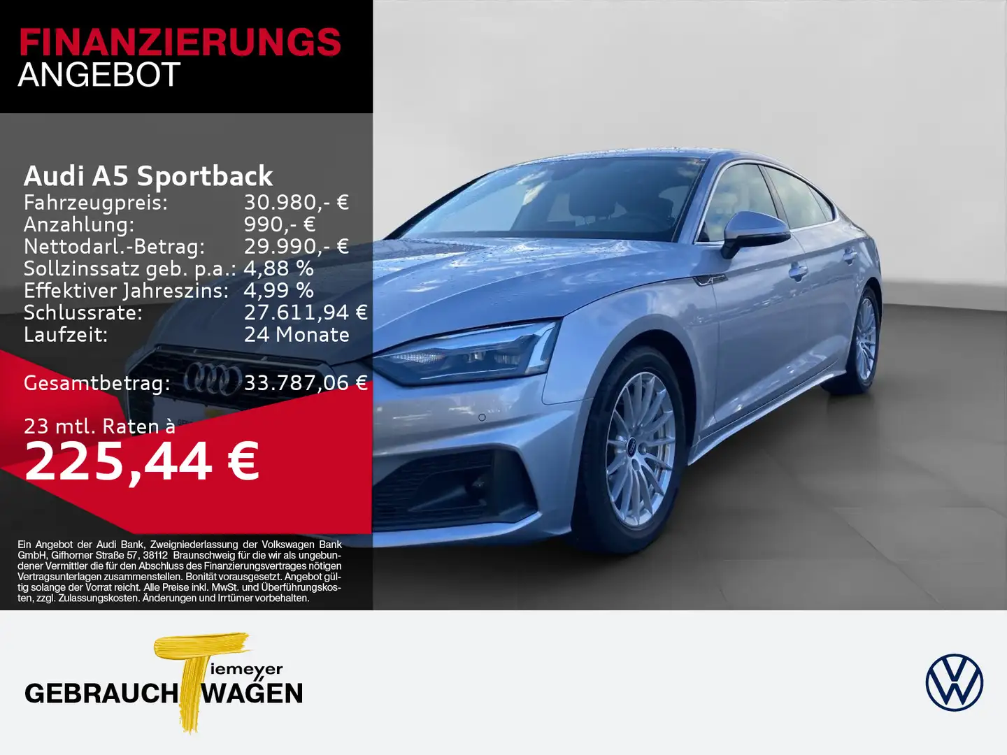 Audi A5 40 TFSI SITZHZ NAVI GRA LM17 Argent - 1