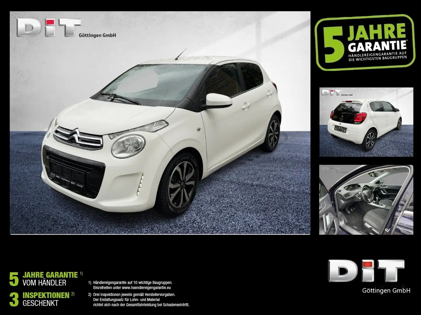 Citroen C1 1.0 VTi Shine Sitzheizung + Kamera + LM Weiß - 1