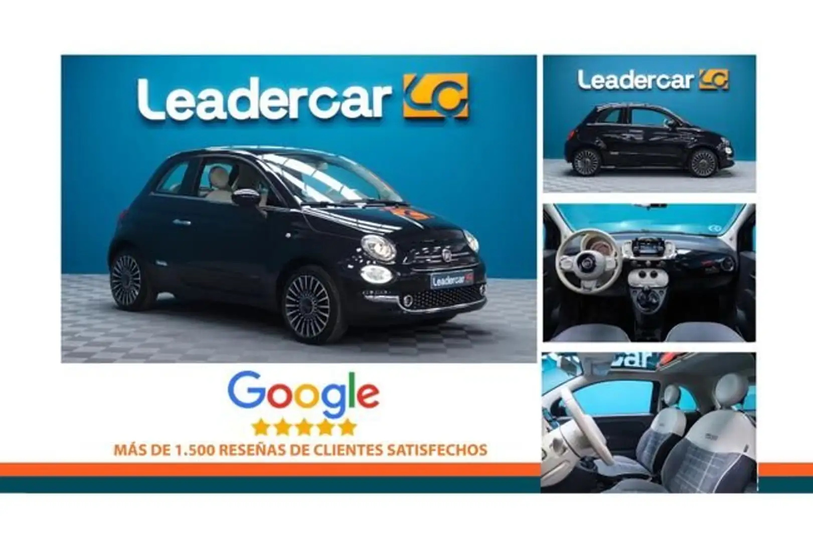 Fiat 500 1.2 Lounge Negro - 2