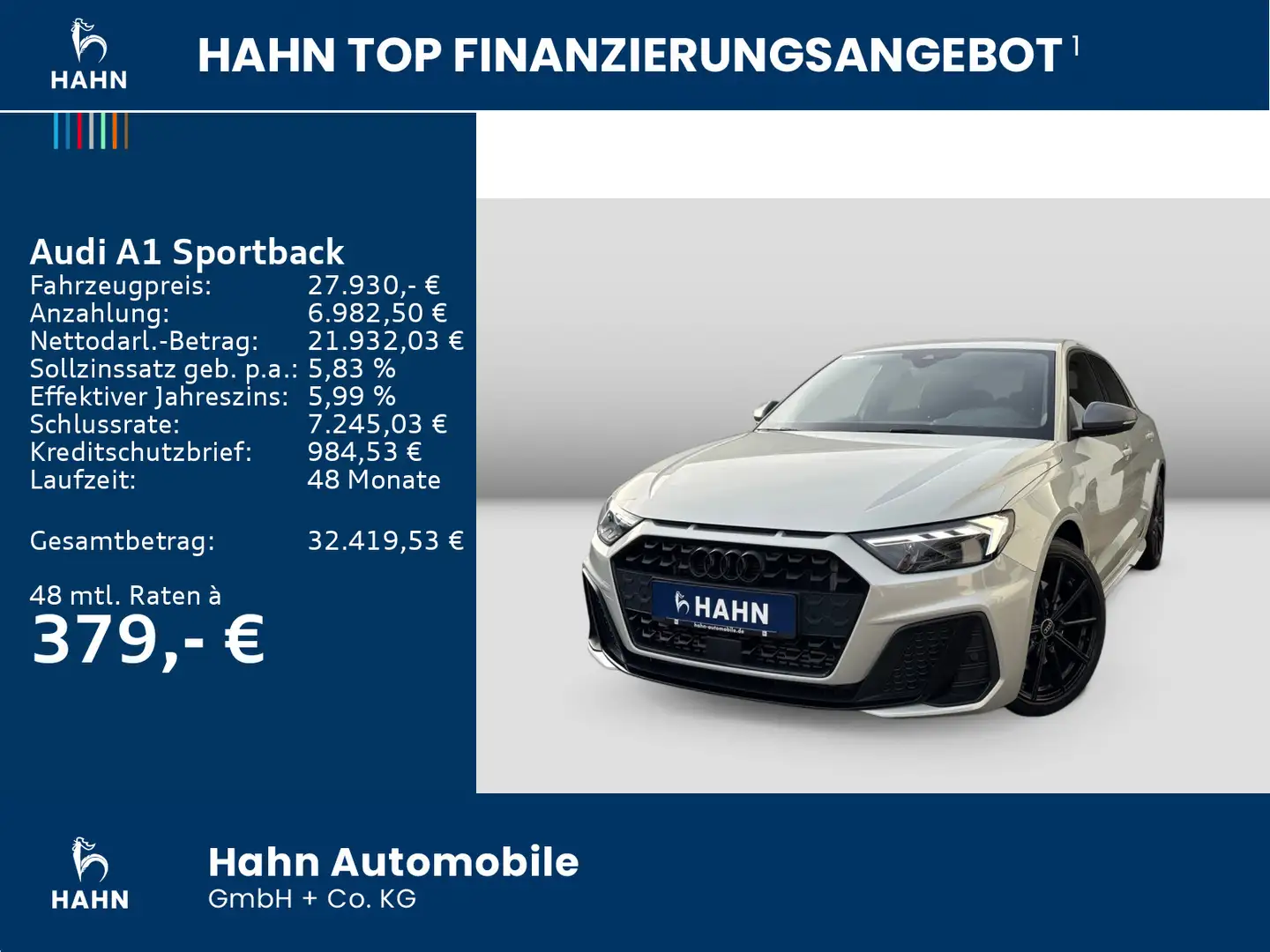 Audi A1 40TFSI S-tronic S line Navi LED Argent - 2