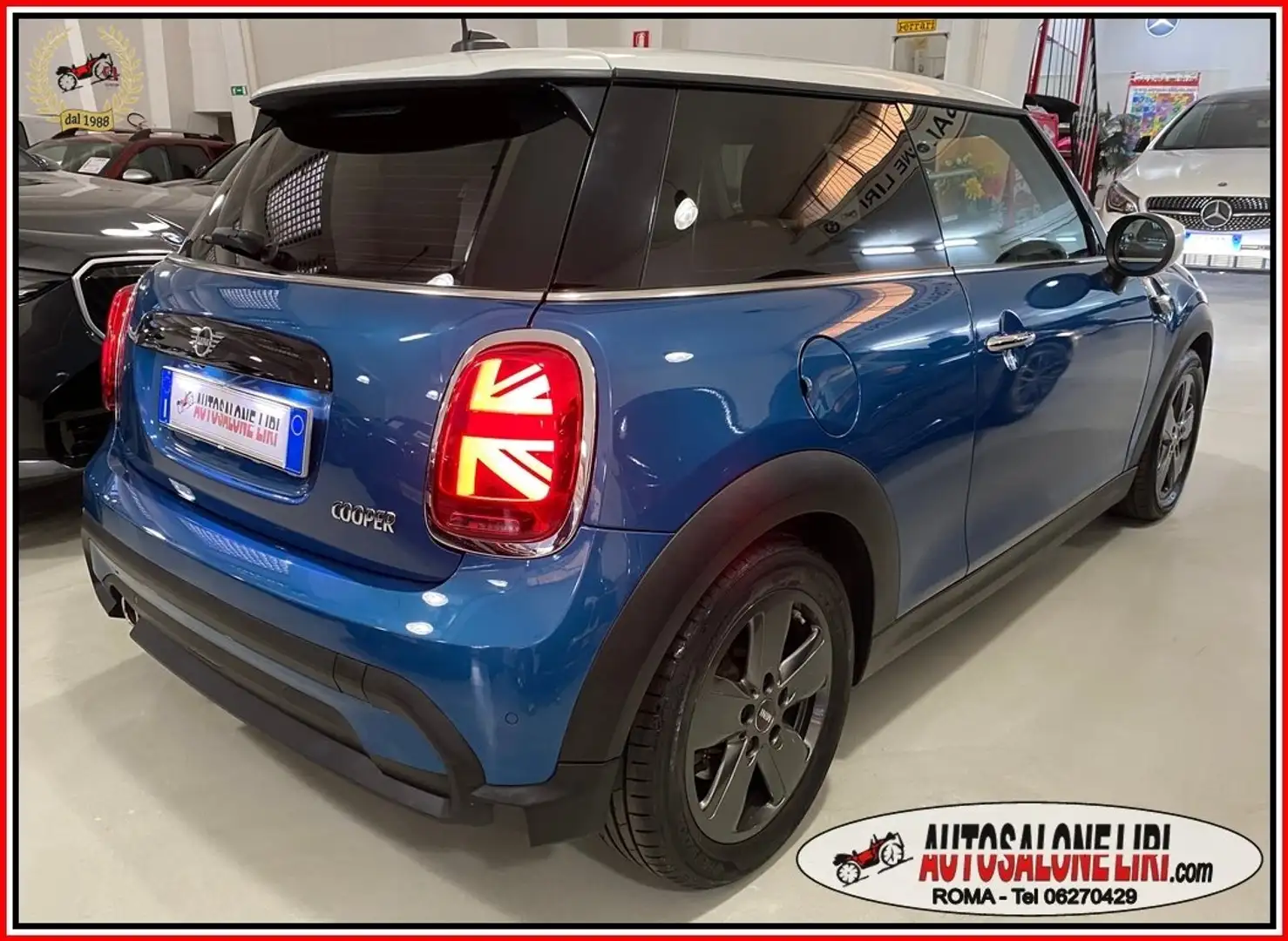 MINI Cooper 3P 1.5 Classic Auto NAVI/LED/TELECAMERA/CARPLAY Bleu - 2