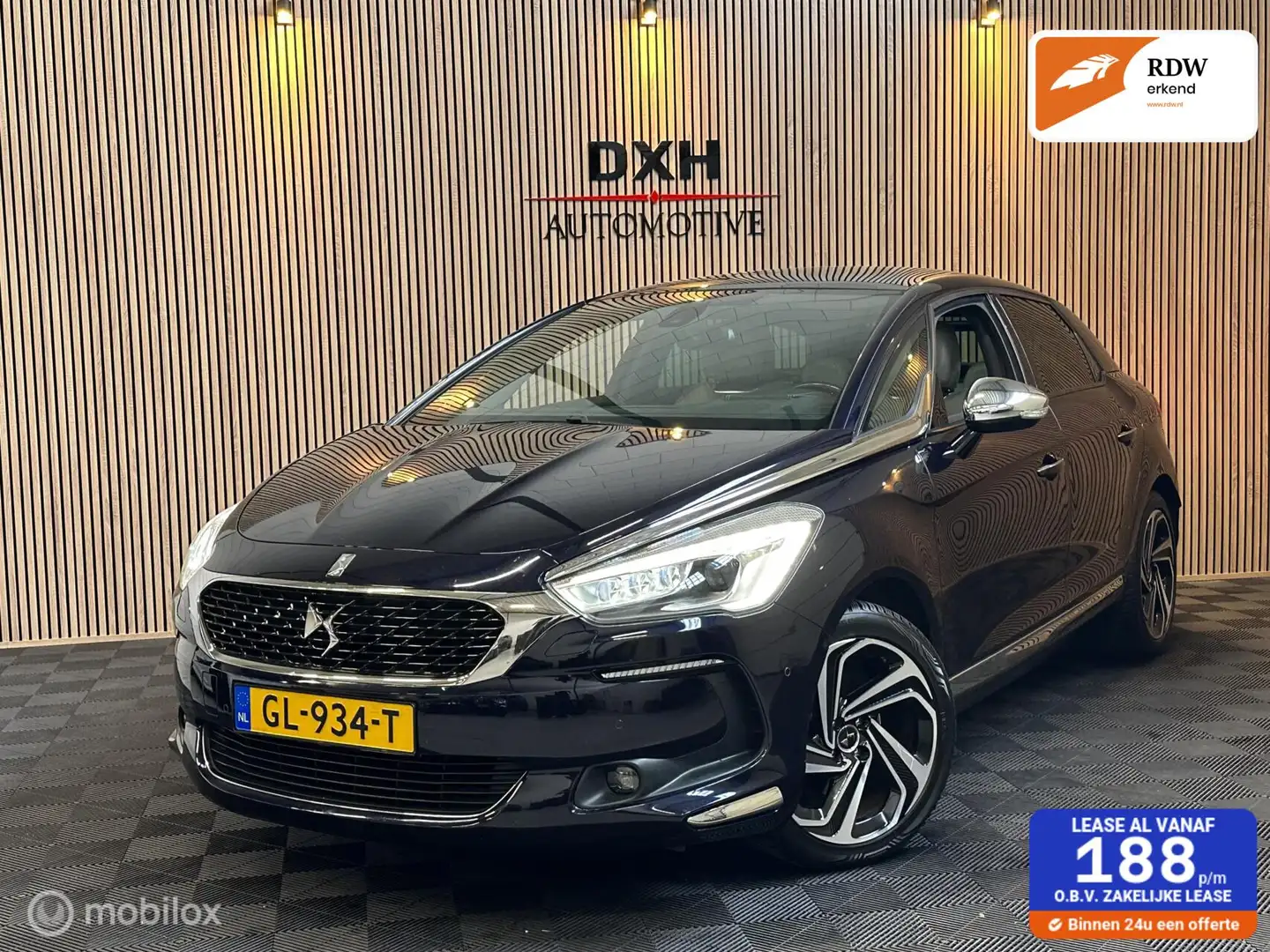 Citroen DS5 1.6 THP So Chic AUT PANO LEDER MEMORY XENON NAVI Blauw - 1