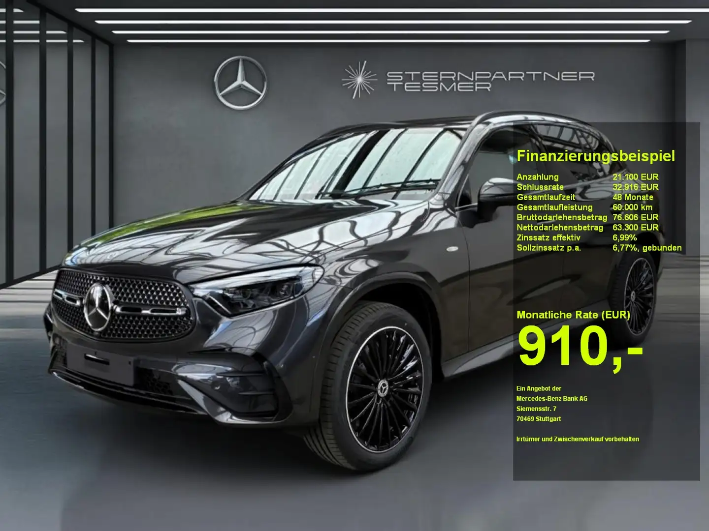 Mercedes-Benz GLC 300 de 4MATIC mit EQ Hybrid Technologie +AMG Grijs - 1