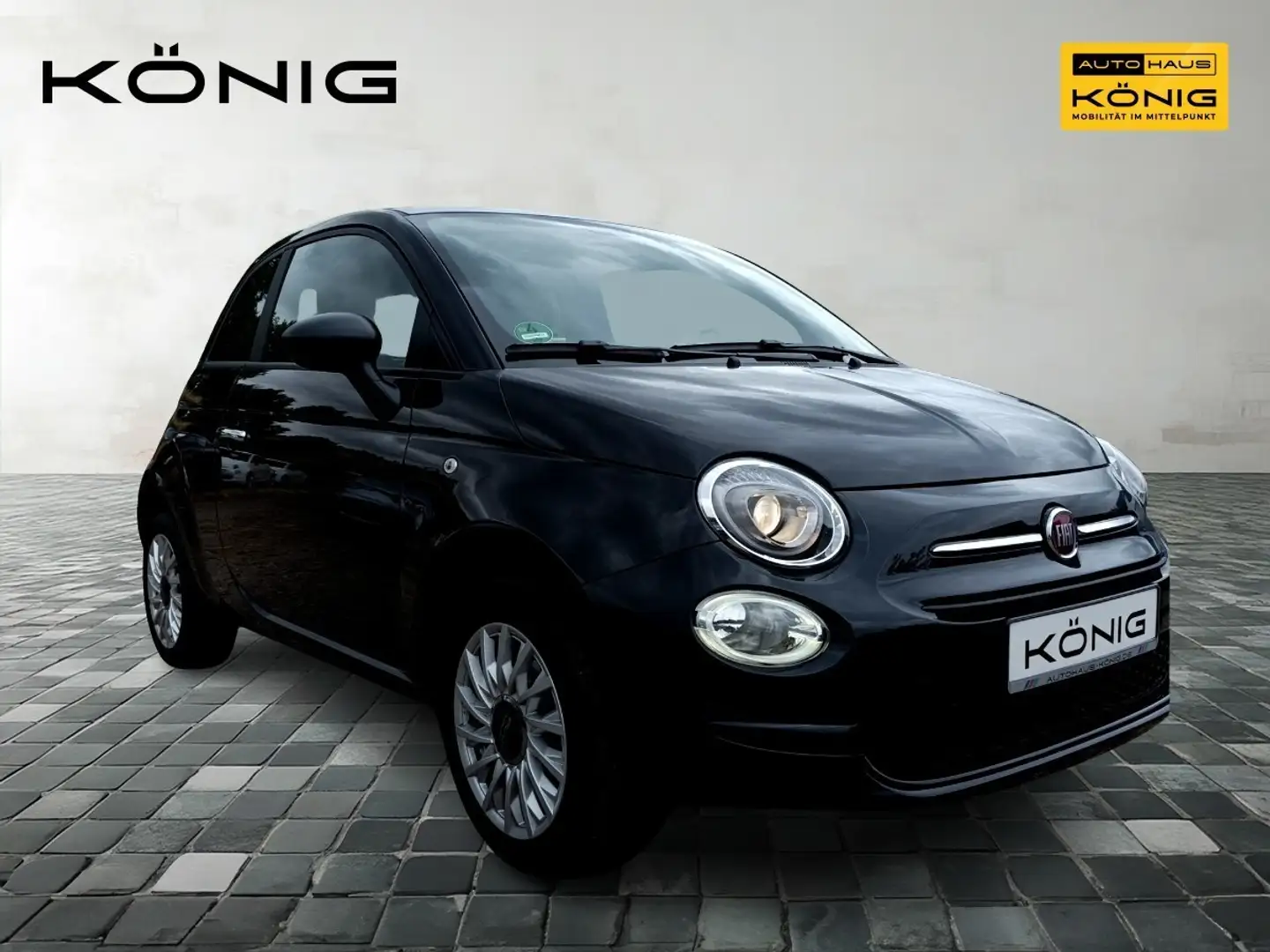 Fiat 500 1.0 CLUB Klima*Tempomat*Apple CarPlay Schwarz - 2