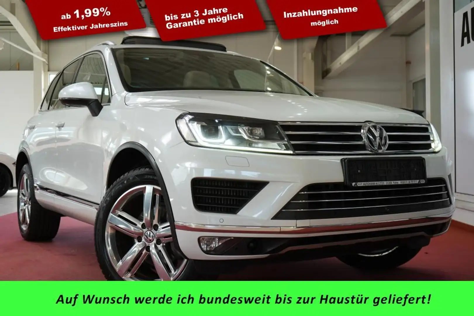 Volkswagen Touareg 3.0 V6 TDI 4M *Pano*Navi*Kamera*LEDER* Blanc - 1