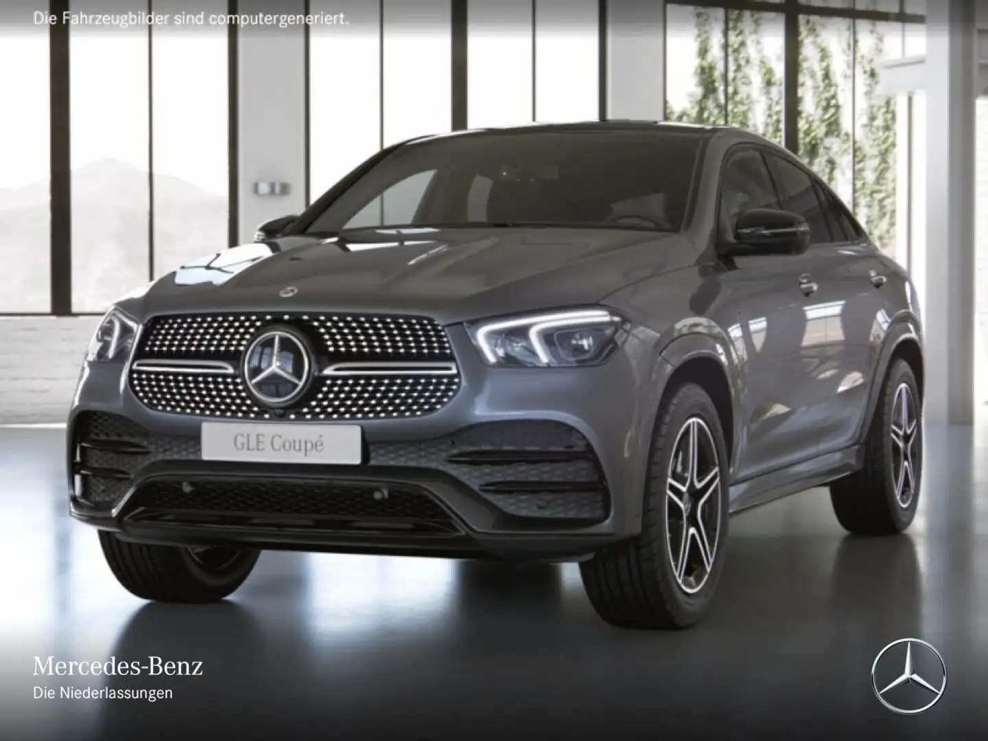 Mercedes-Benz GLE 350 e Coupé 4M AMG+NIGHT+PANO+360+AHK+FAHRASS Grau - 2