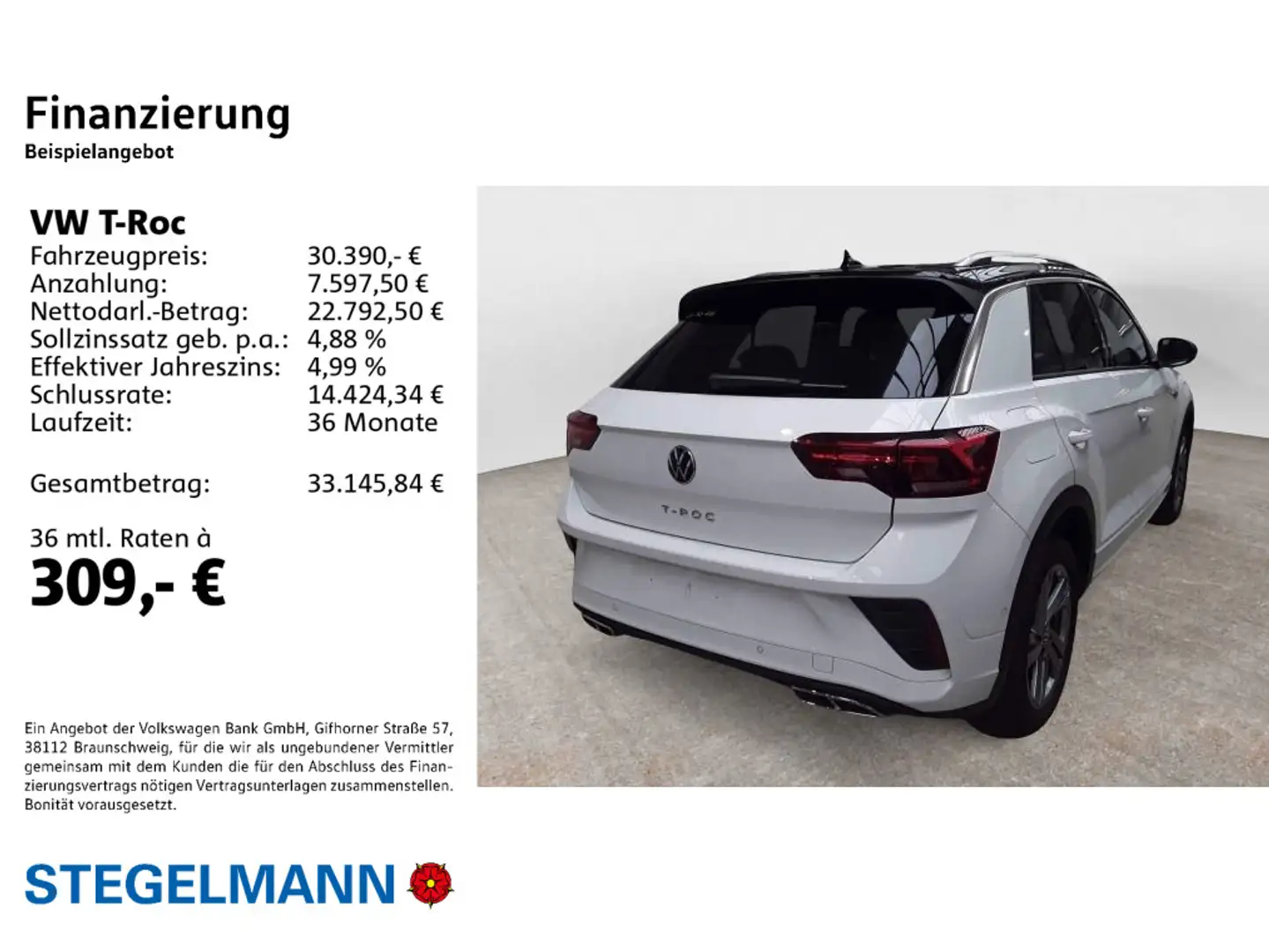 Volkswagen T-Roc 1.5 TSI DSG R-Line *AHK*Kamera*Navi*LED* Weiß - 2
