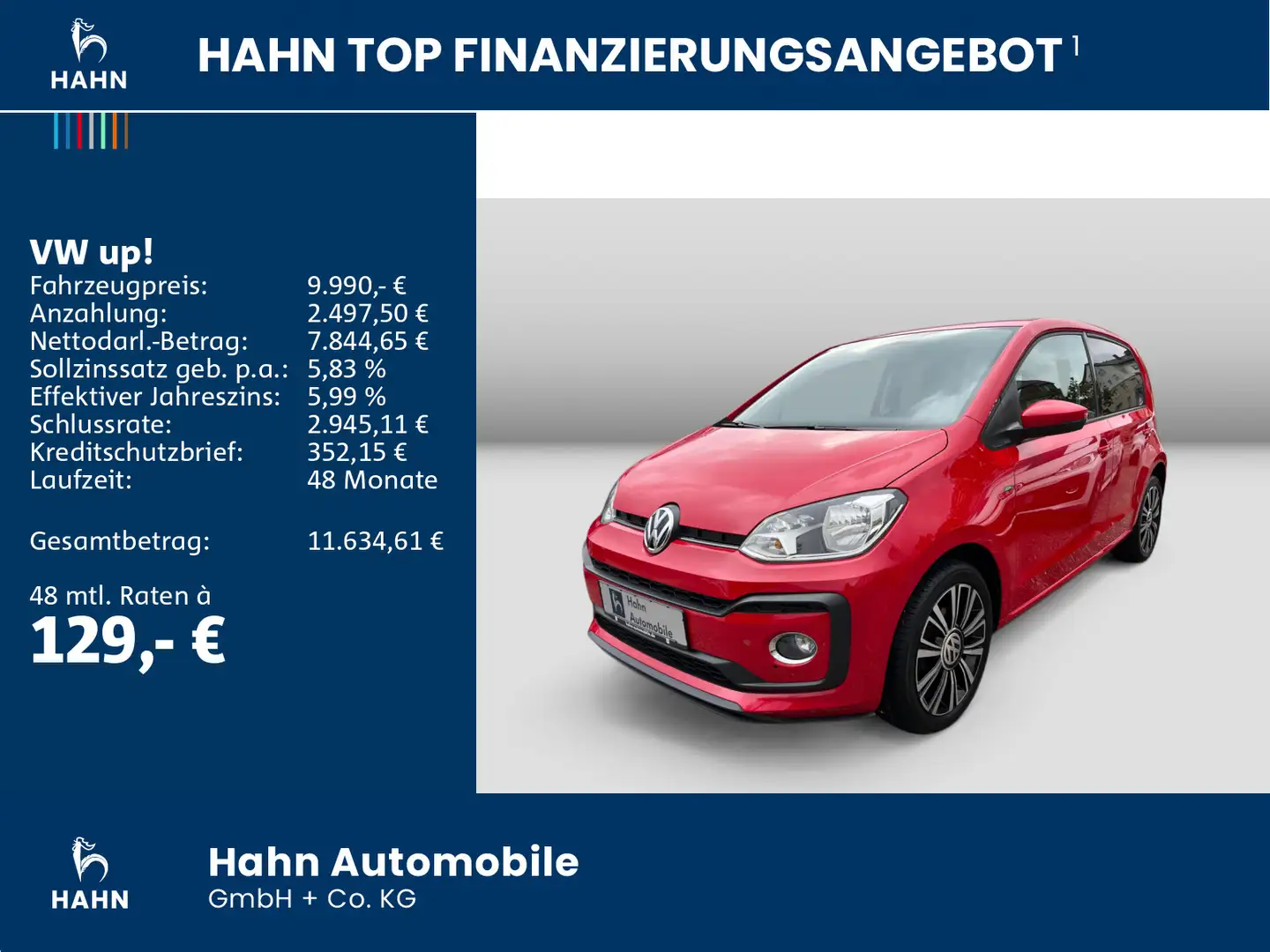 Volkswagen up! 1.0TSI Join Sitzh Klima Cam PDC/h sound plus Rood - 2