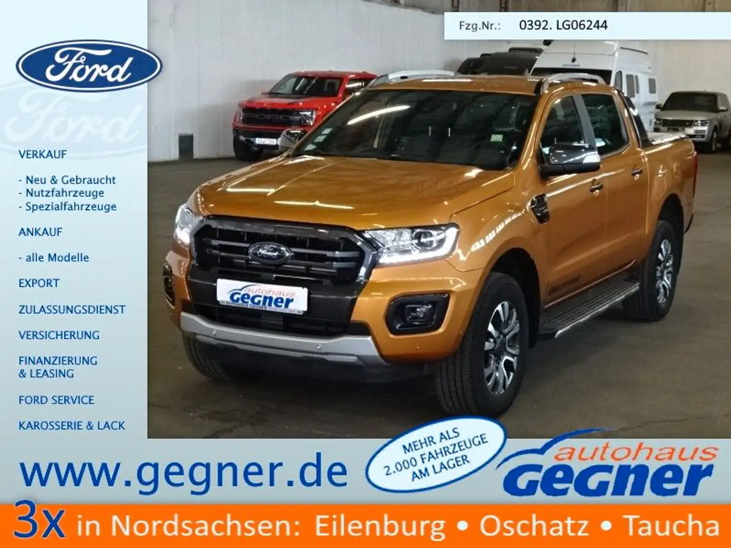 Ford Ranger DoKa 2.0 EcoBlue 4x4 Wildtrak ACC Rollo Naranja - 1