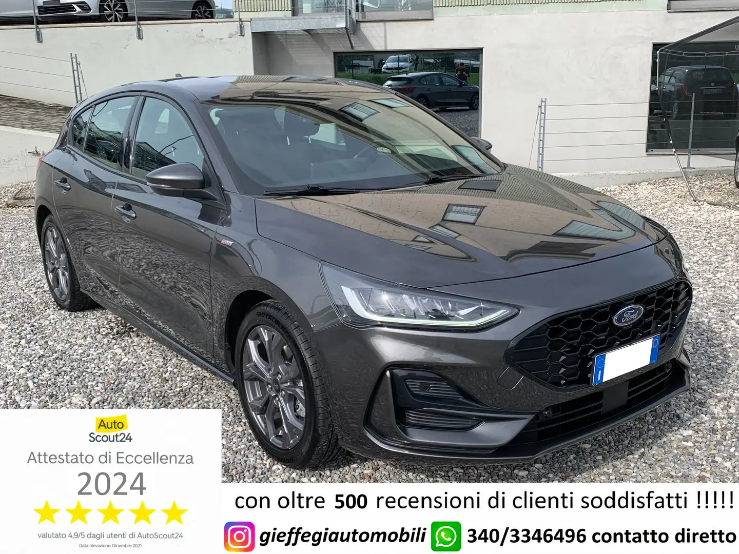 Ford Focus 1.0 ecoboost h ST-Line X 125cv Grigio - 1