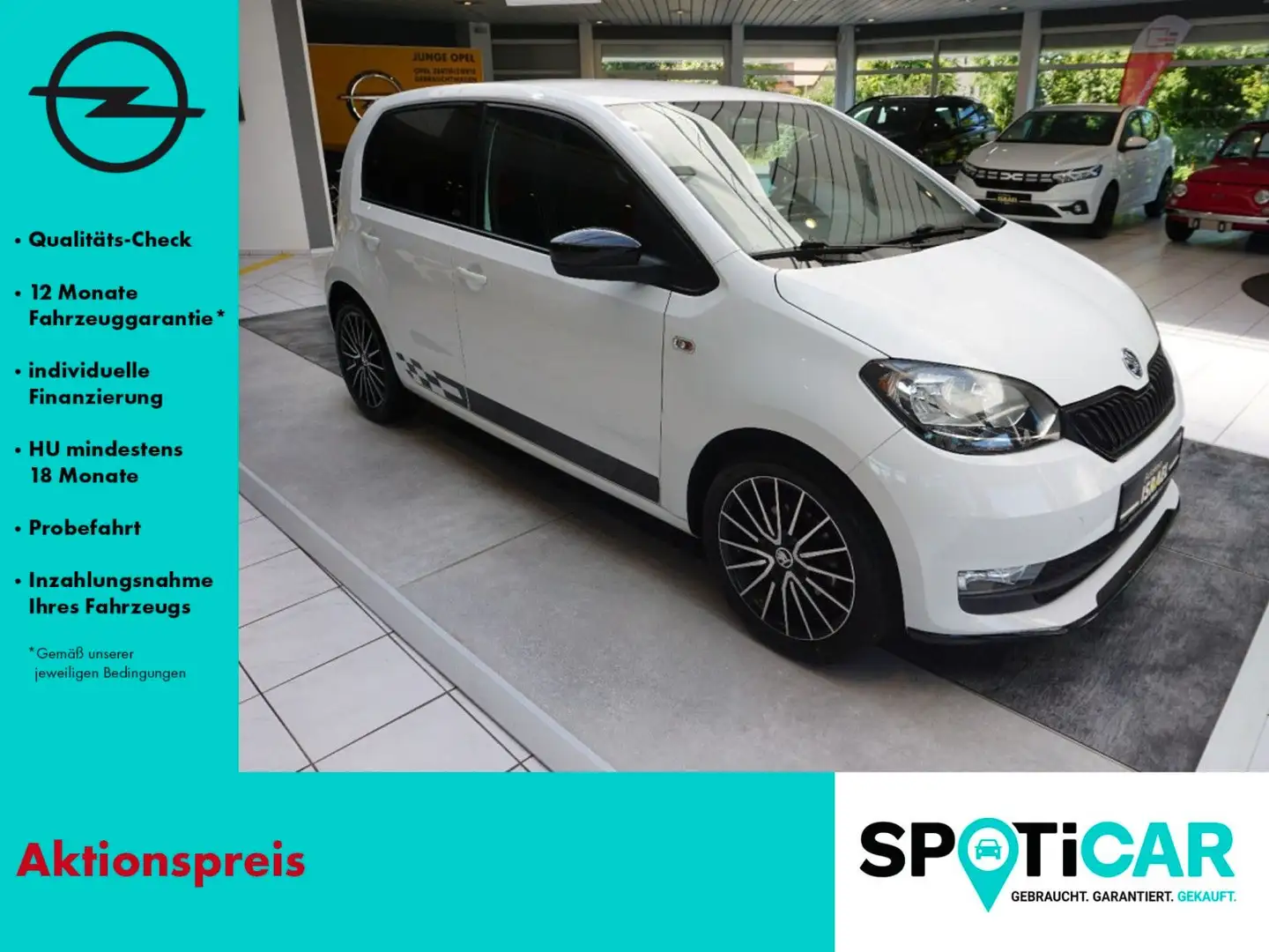 Skoda Citigo Monte Carlo KLIMAAUTOMATIK, SITZHEIZUNG Weiß - 1