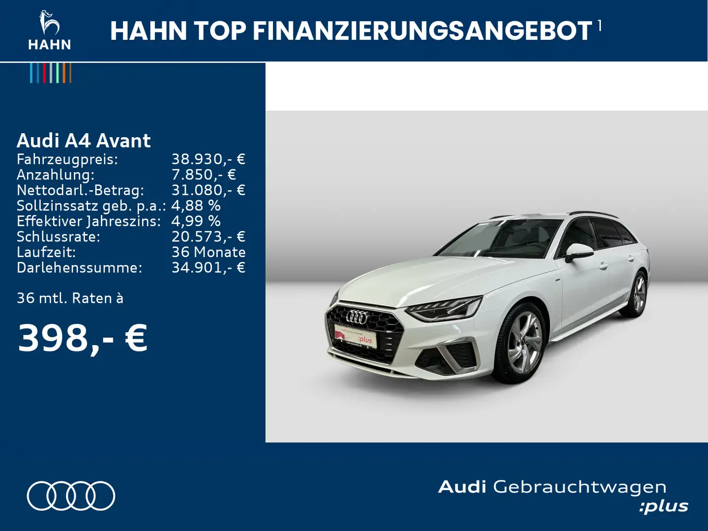 Audi A4 35 TFSI S line AHK Virtual Busin LED Ca Weiß - 2