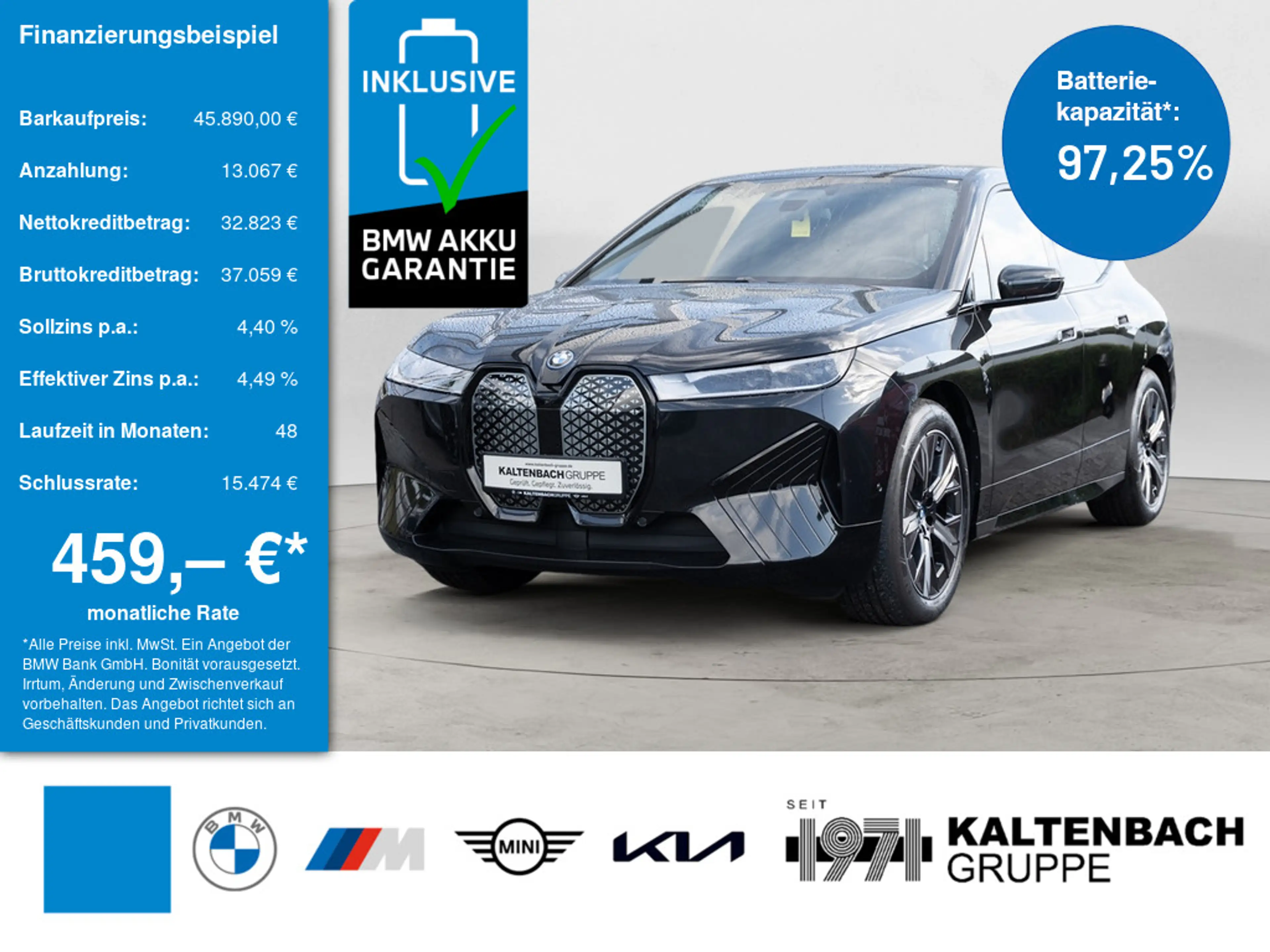 BMW iX xDrive40 HUD 360° LED ACC NAVI KAMERA SHZ